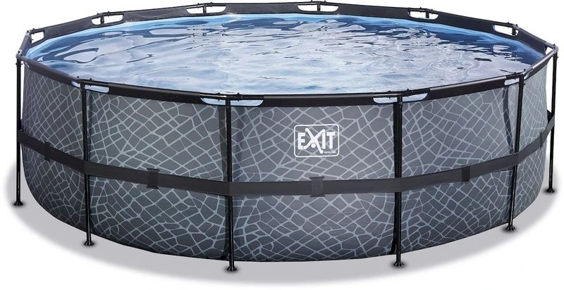 EXIT TOYS EXIT Stone Zwembad - 450 X 122 Cm - Met Zandfilterpomp En Trap 2 EXIT TOYS EXIT Stone Zwembad - 450 X 122 Cm - Met Zandfilterpomp En Trap - Afbeelding 2