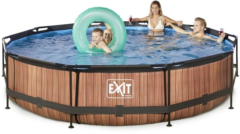 EXIT TOYS EXIT Wood Zwembad - 360 X 76 Cm - Met Filterpomp 3 EXIT TOYS EXIT Wood Zwembad - 360 X 76 Cm - Met Filterpomp - Afbeelding 3