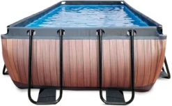 EXIT TOYS EXIT Wood Zwembad - 400 X 200 X 100 Cm - Met Zandfilterpomp En Trap -Professionele winkel voor zwembadartikelen 740 1200 exit 30 17 42 10 int 3