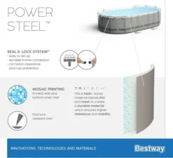 Bestway Power Steel Oval Zwembad - 427 X 250 X 100 Cm - Met Filterpomp En Accessoires -Professionele winkel voor zwembadartikelen 900 989 56620 02 power steel