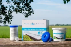 AquaFinesse Pakket Voor Swim Spa -Professionele winkel voor zwembadartikelen aquafinesse swimspa water care box e 1