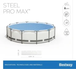 Bestway Steel Pro MAX Zwembad - 427 X 107 Cm - Met Filterpomp En Accessoires -Professionele winkel voor zwembadartikelen bestway steel pro max zwembad 427 x 107 cm set 18