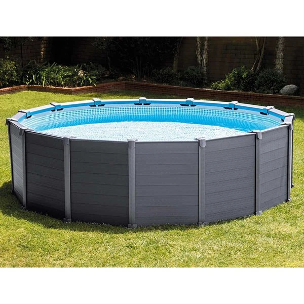 Intex Graphite Panel Pool - 478 X 124 Cm - Met Zandfilterpomp En Accessoires 4 Intex Graphite Panel Pool - 478 X 124 Cm - Met Zandfilterpomp En Accessoires - Afbeelding 4