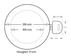 Intex Pure Spa Greywood Deluxe Opblaasbare Spa - 6 Persoons -Professionele winkel voor zwembadartikelen intex greywood deluxe 6persoons afmetingen