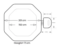 Intex Pure Spa Jet & Bubble Deluxe Opblaasbare Spa - 4 Persoons -Professionele winkel voor zwembadartikelen intex jetbubble deluxe 4persoons afmetingen