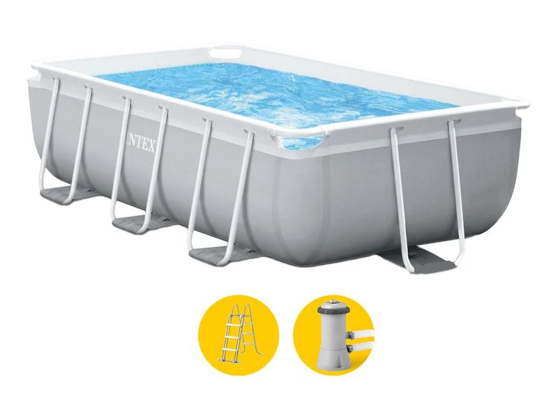 Intex Prism Frame Pool - 400 X 200 X 100 Cm - Met Filterpomp En Trap