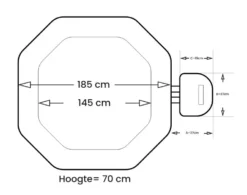 NetSpa Python Opblaasbare Spa - 6 Persoons -Professionele winkel voor zwembadartikelen netspa python afmetingen