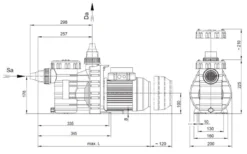 Aqua Vario Plus Variabele Zwembadpomp -Professionele winkel voor zwembadartikelen technischetekeningspeckaquavarioplus